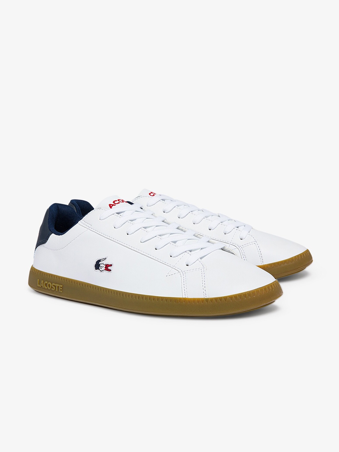 

Lacoste Men Colourblocked Leather Sneakers, White