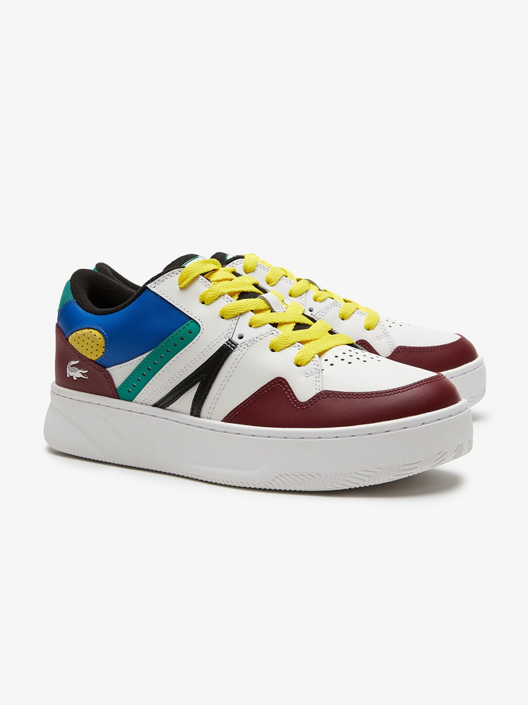 

Lacoste Men Printed Leather Sneakers, White
