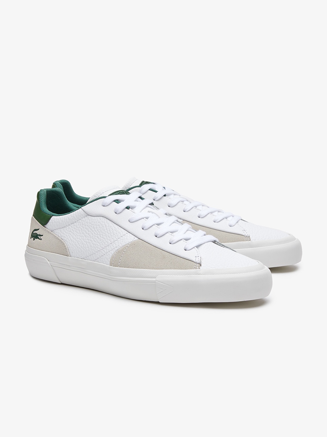 

Lacoste Men Colourblocked Leather Sneakers, White