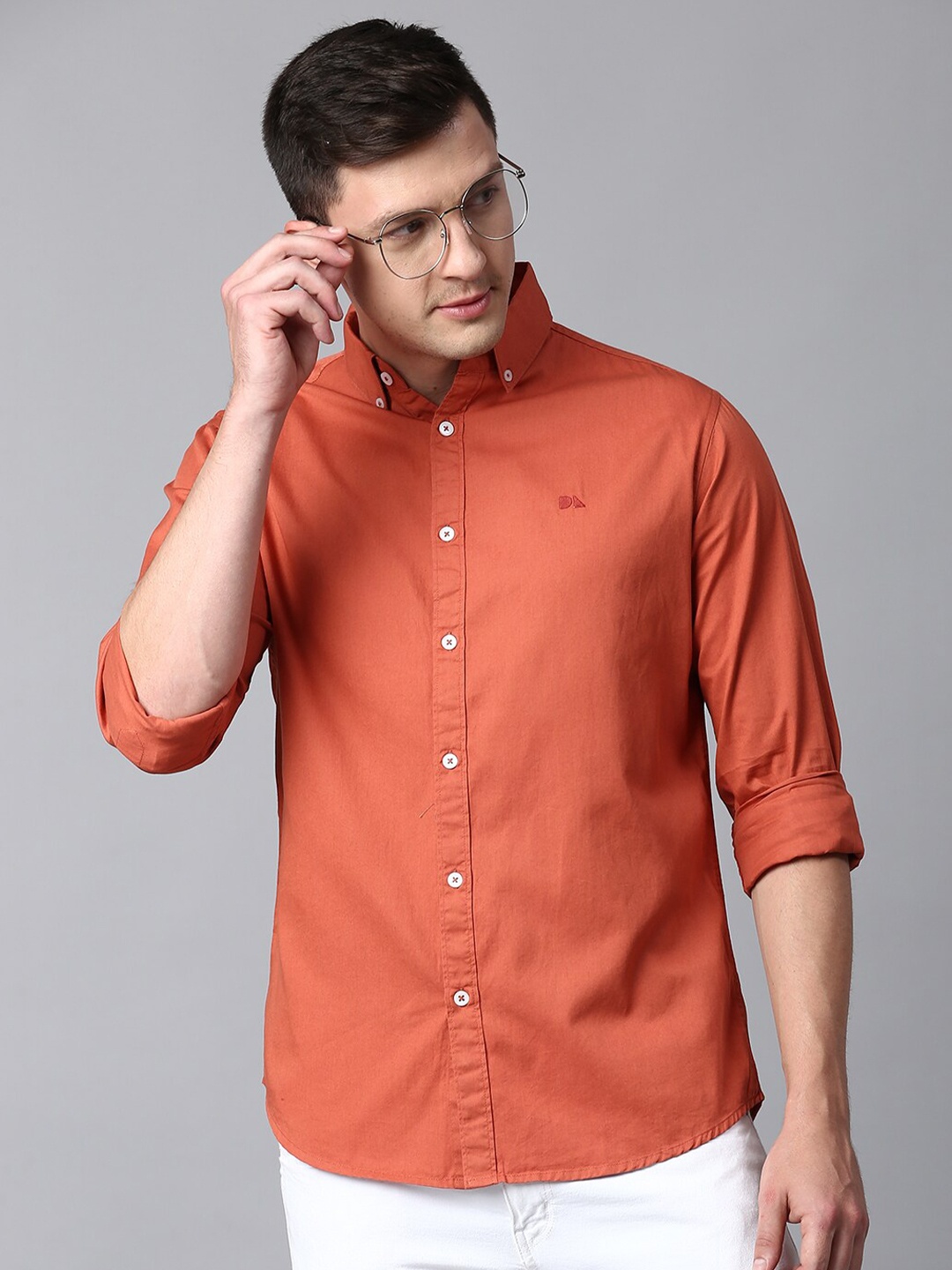 

Dennis Lingo Slim Fit Cotton Casual Shirt, Orange