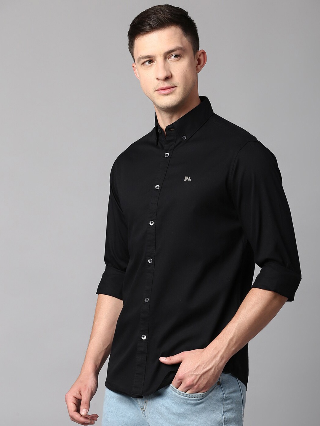 

Dennis Lingo Slim Fit Cotton Casual Shirt, Black