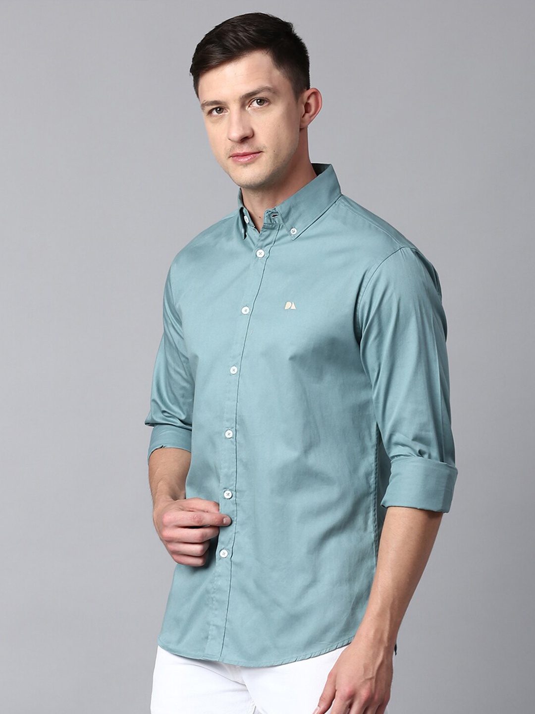 

Dennis Lingo Slim Fit Cotton Casual Shirt, Teal