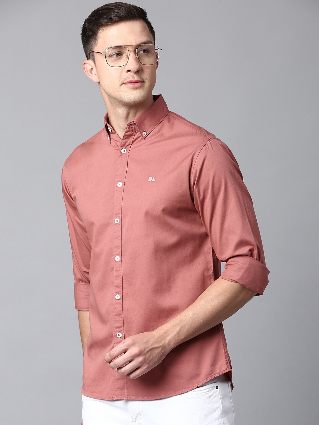 

Dennis Lingo Slim Fit Cotton Casual Shirt, Pink