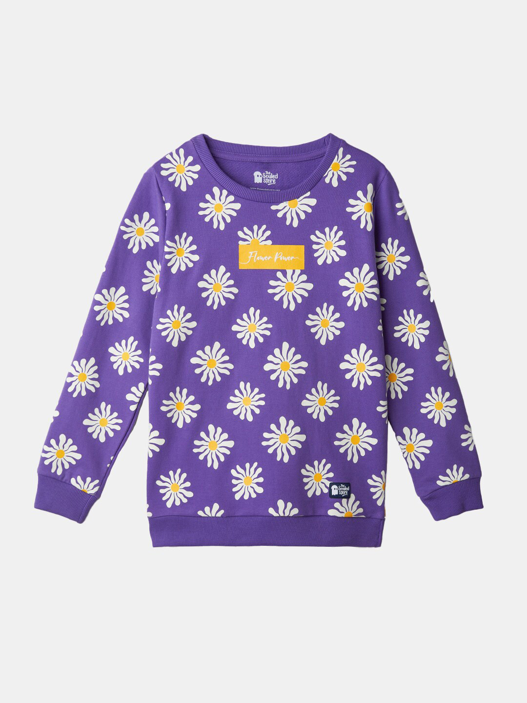 

The Souled Store Girls Printed Cotton Sweatshirt, Blue