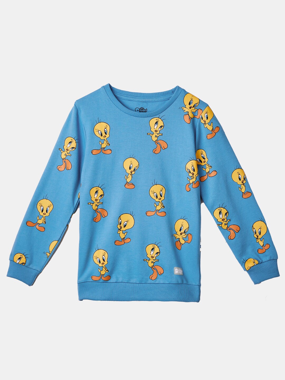 

The Souled Store Girls Printed Cotton Sweatshirt, Blue