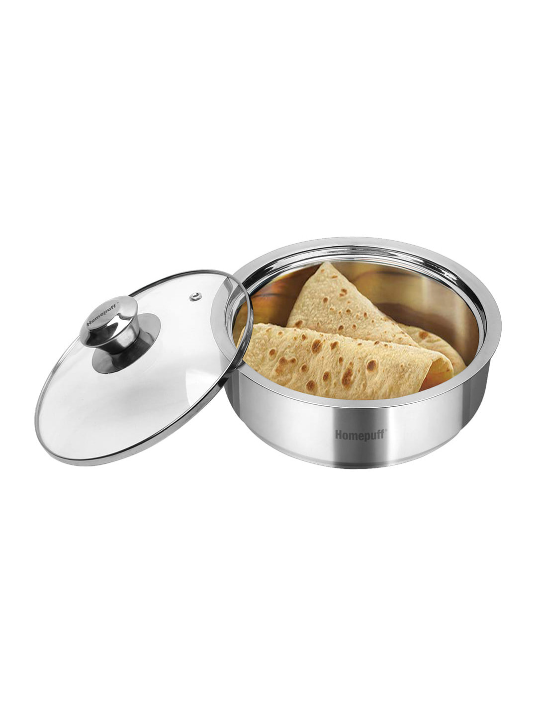 

Home Puff Stainless Steel Serving Casserole 1.4 Litre, Silver