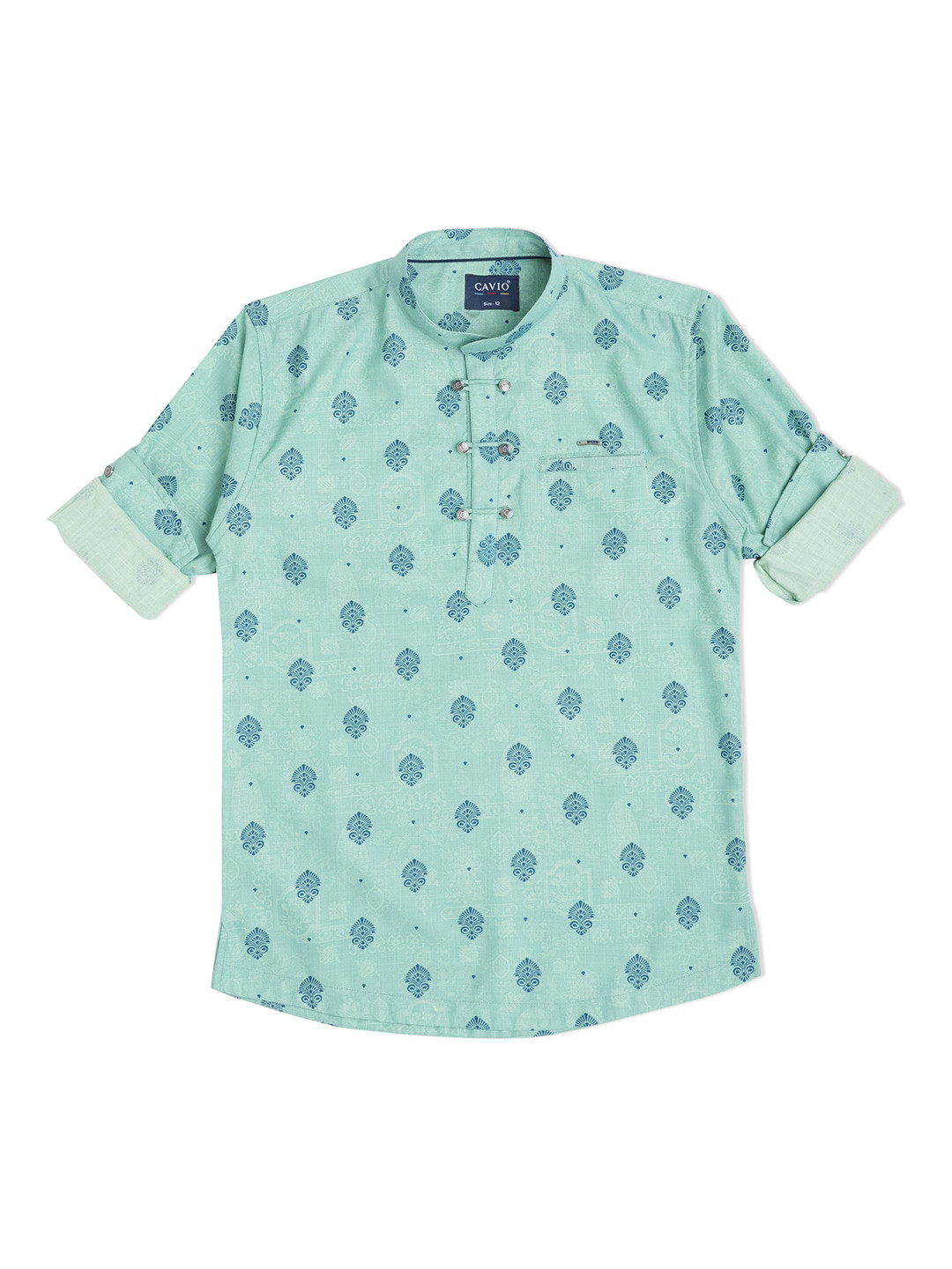 

CAVIO Boys Comfort Printed Cotton Casual Shirt, Green