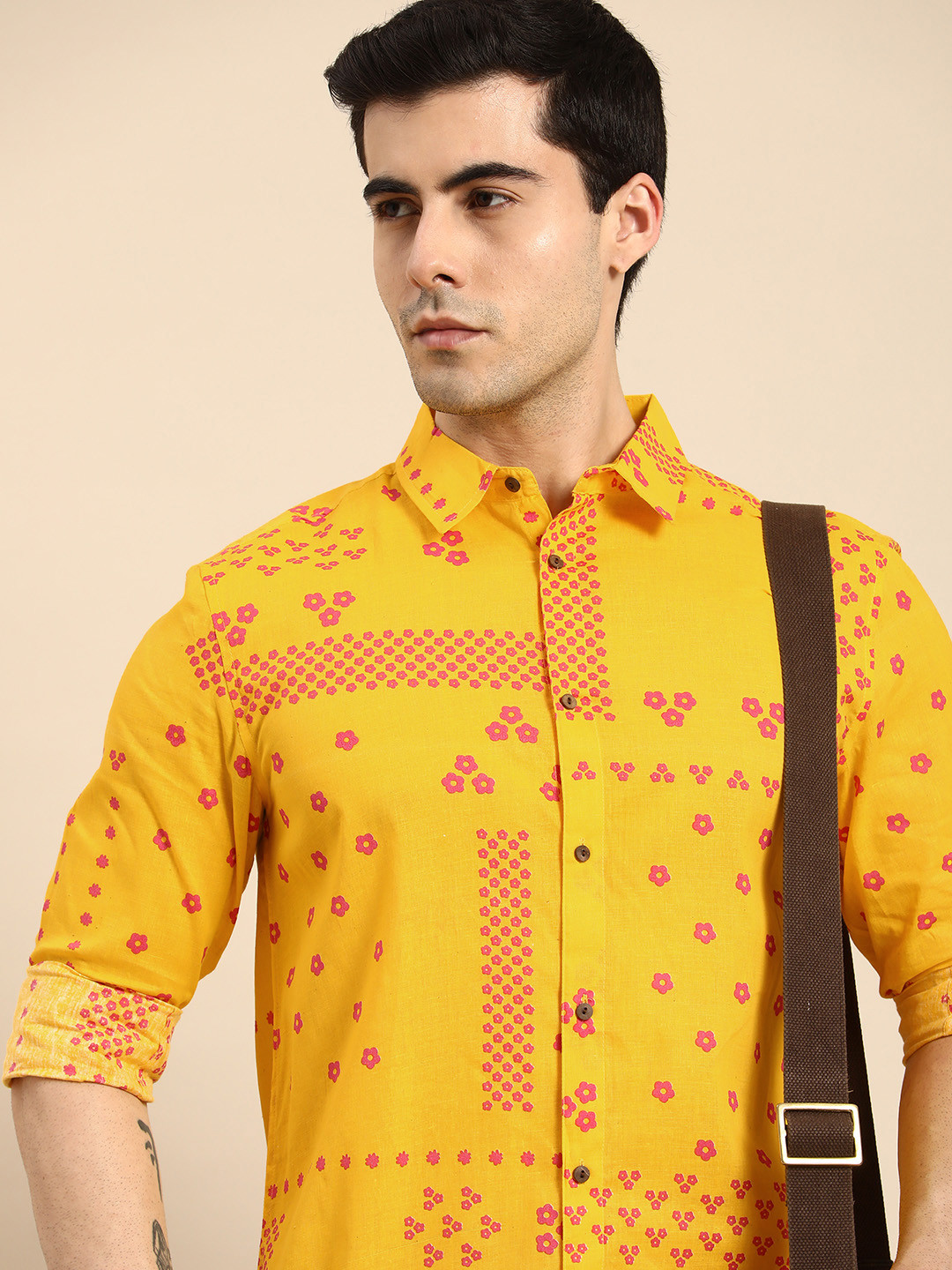 

Anouk Floral Printed Pure Cotton Casual Shirt, Yellow