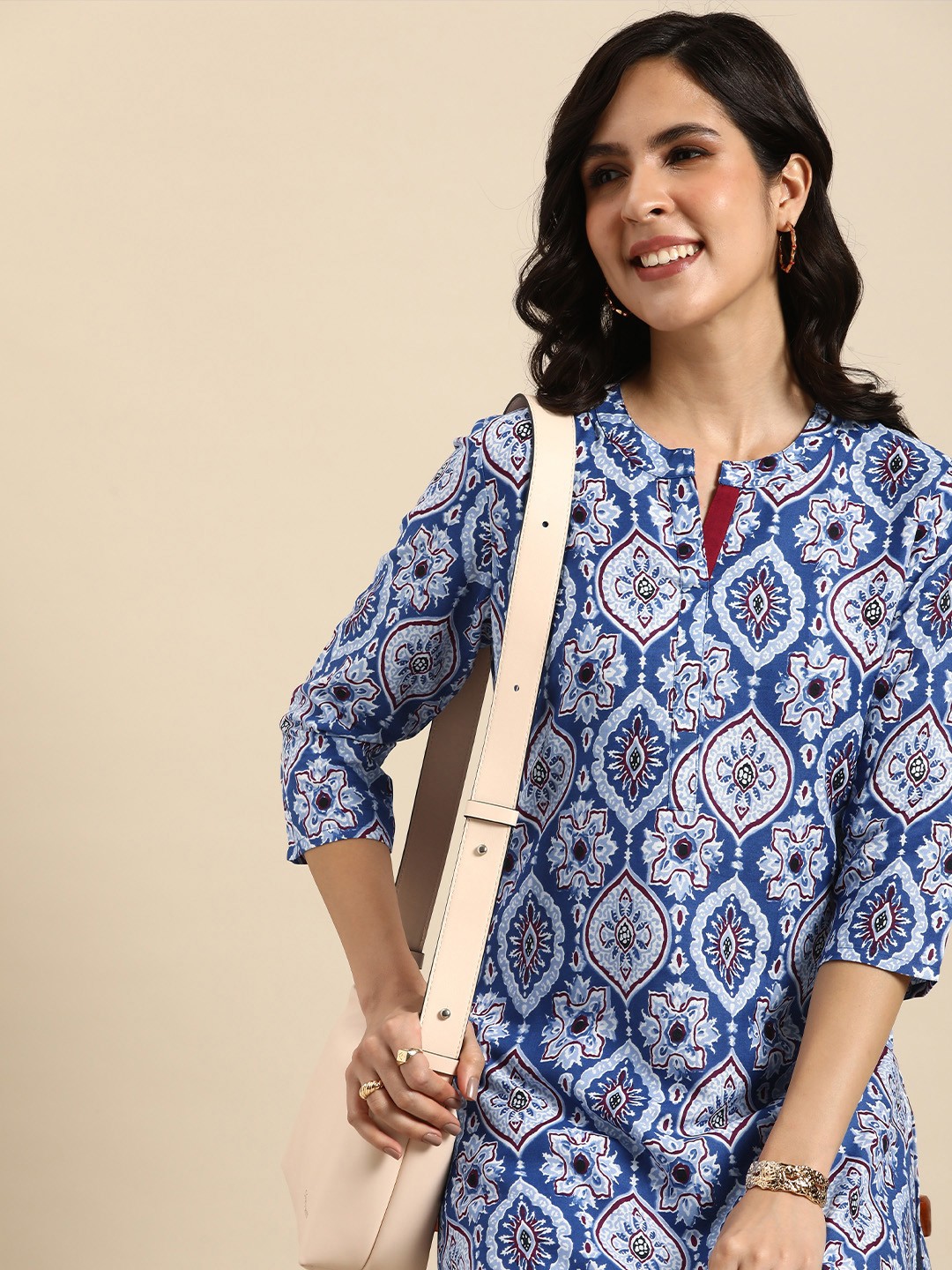 

Anouk Women Ethnic Motifs Printed Kurta, Blue