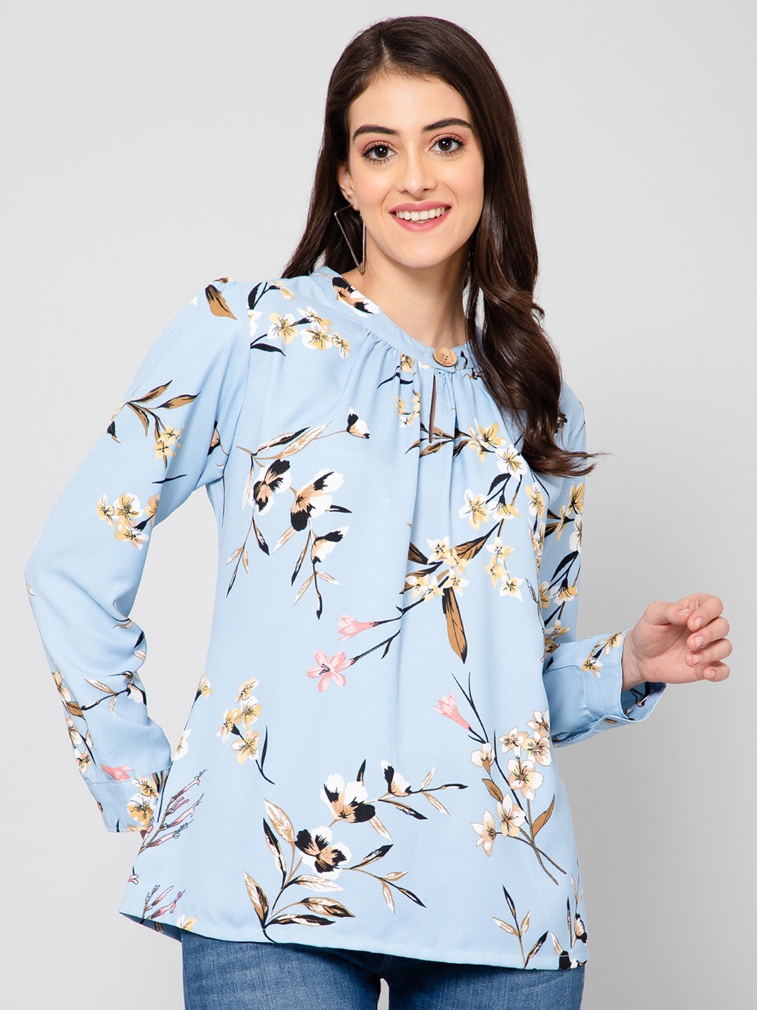 

Cantabil Floral Printed Tunic, Blue
