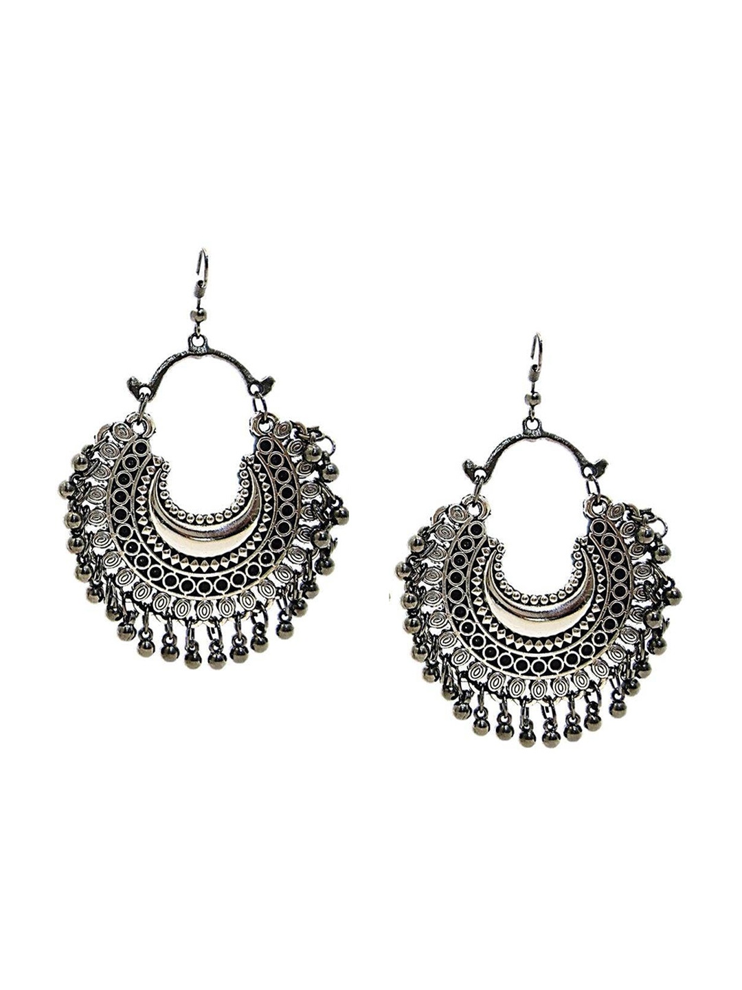 

The Pari Silver-Plated Contemporary Drop Earrings