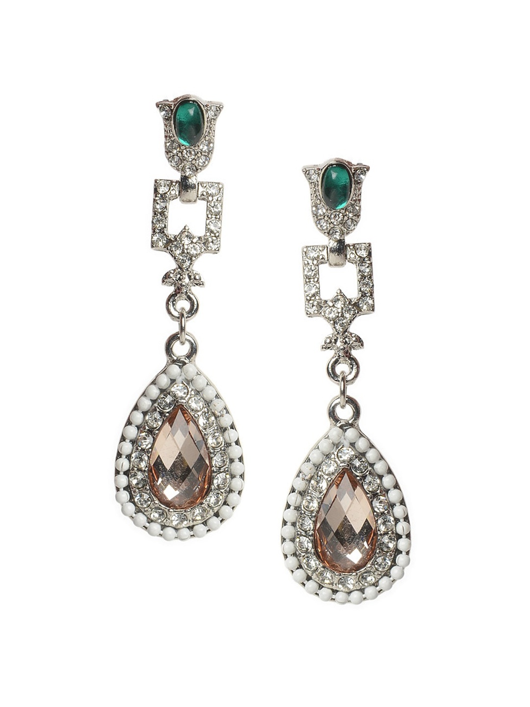 

The Pari Silver-Plated Teardrop Shaped Drop Earrings