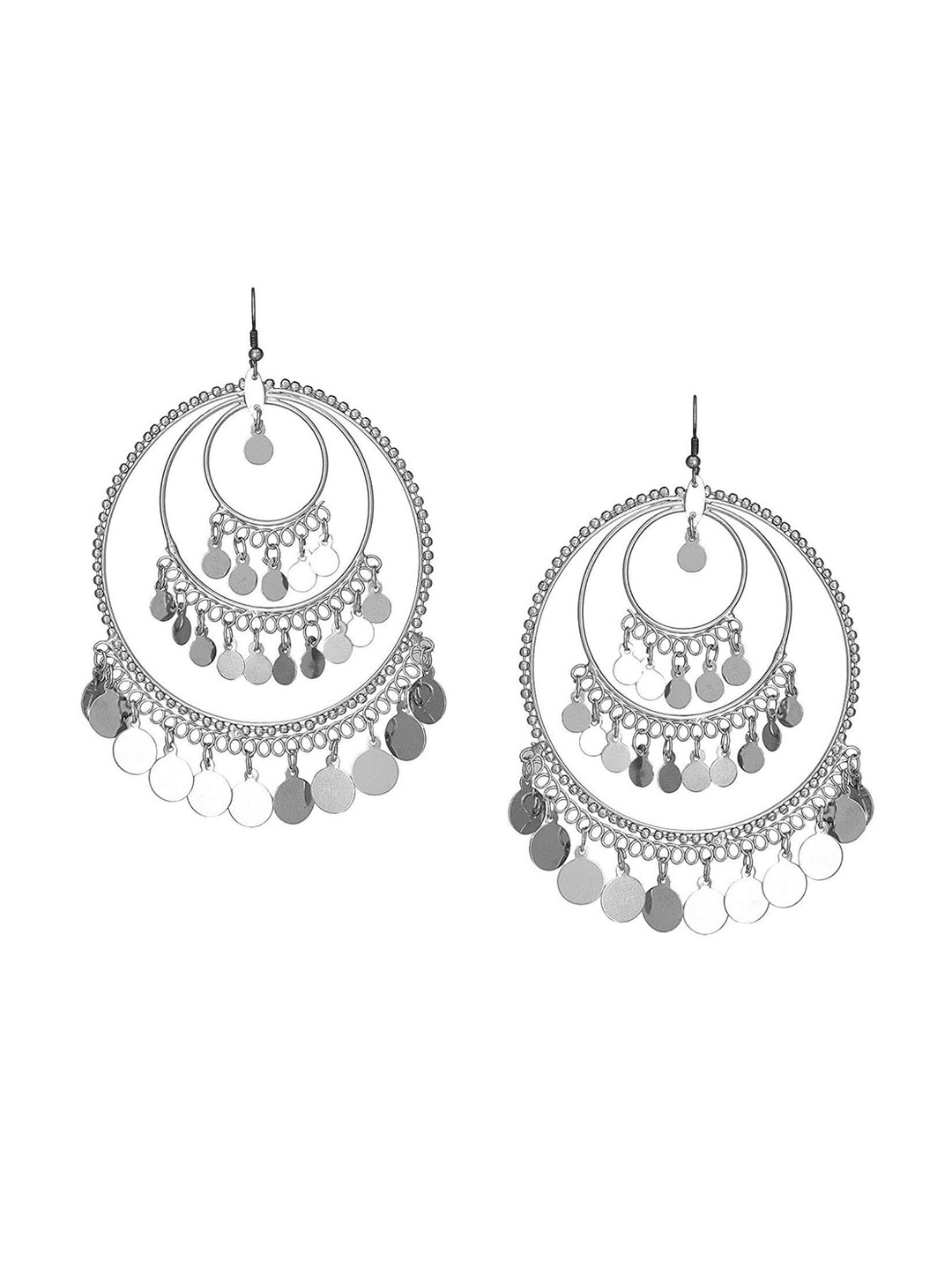 

The Pari Silver-Plated Contemporary Drop Earrings