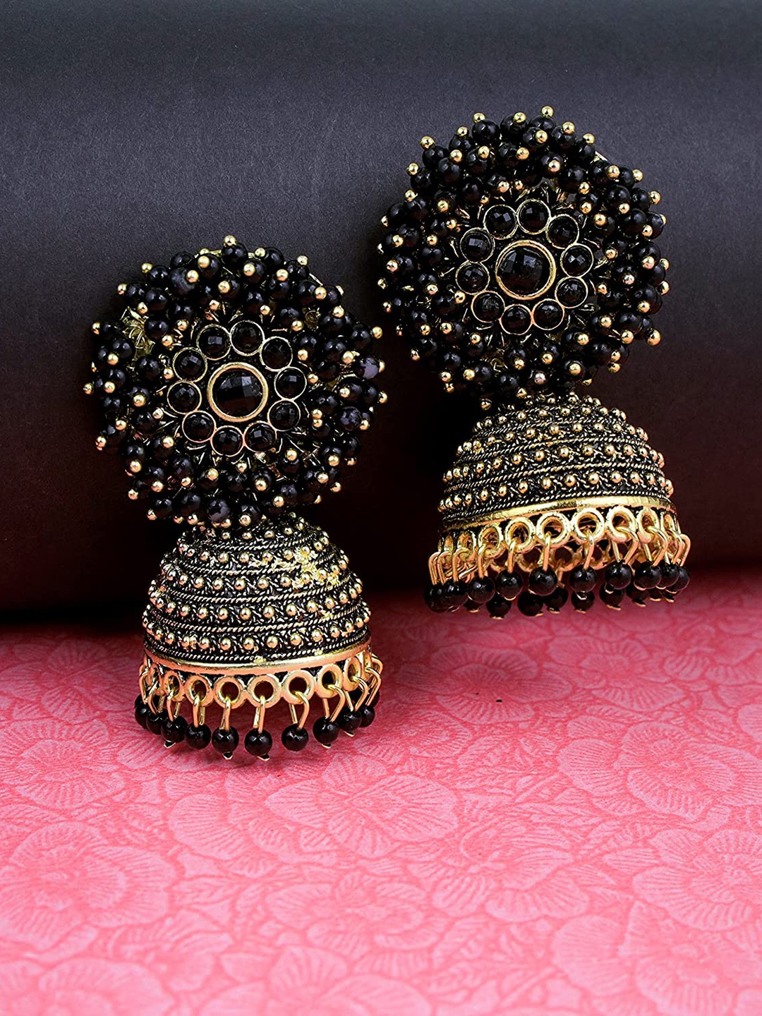 

The Pari Gold-Toned Dome Shaped Jhumkas Earrings