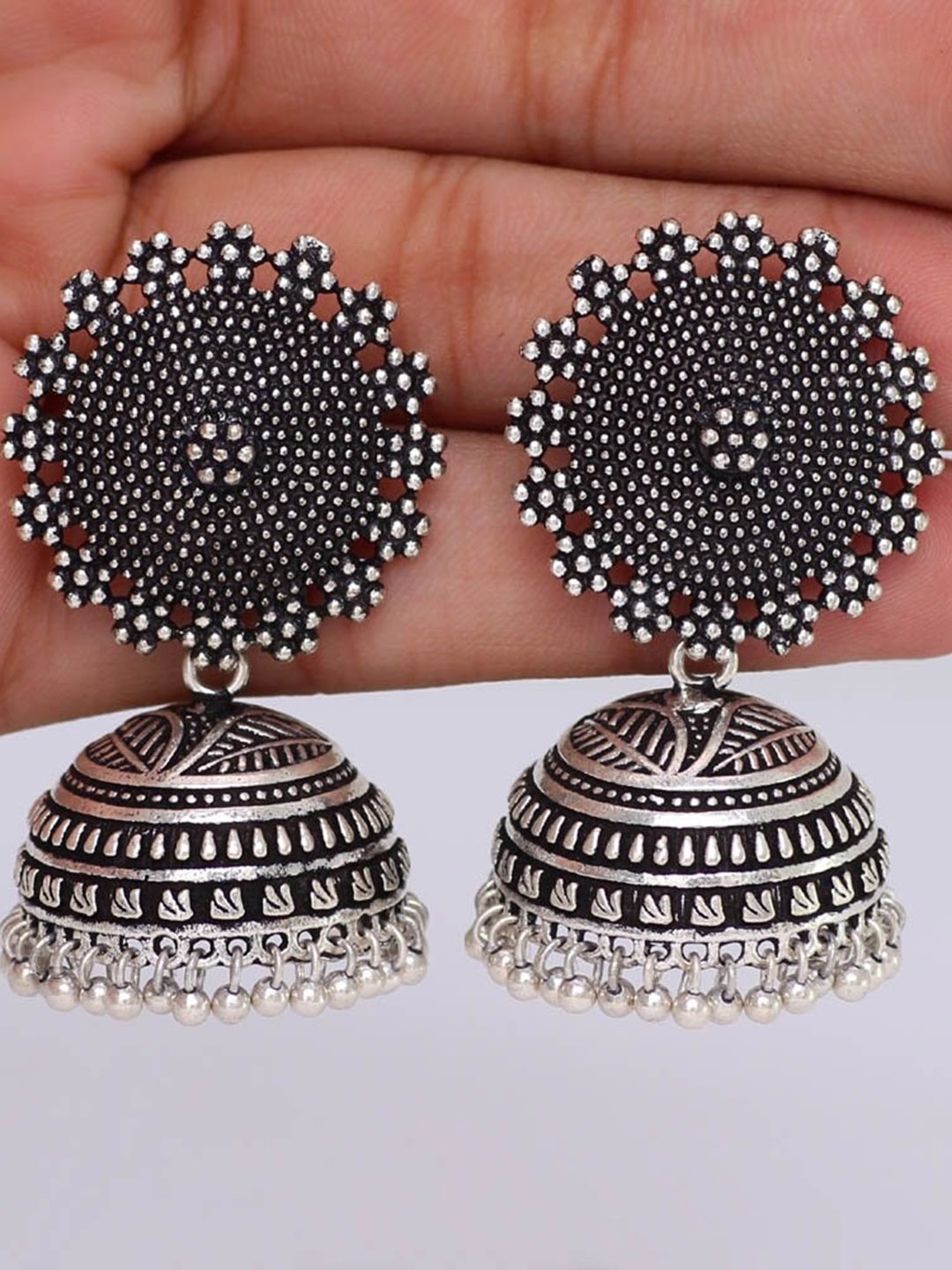 

The Pari Gold-Plated Dome Shaped Jhumkas Earrings