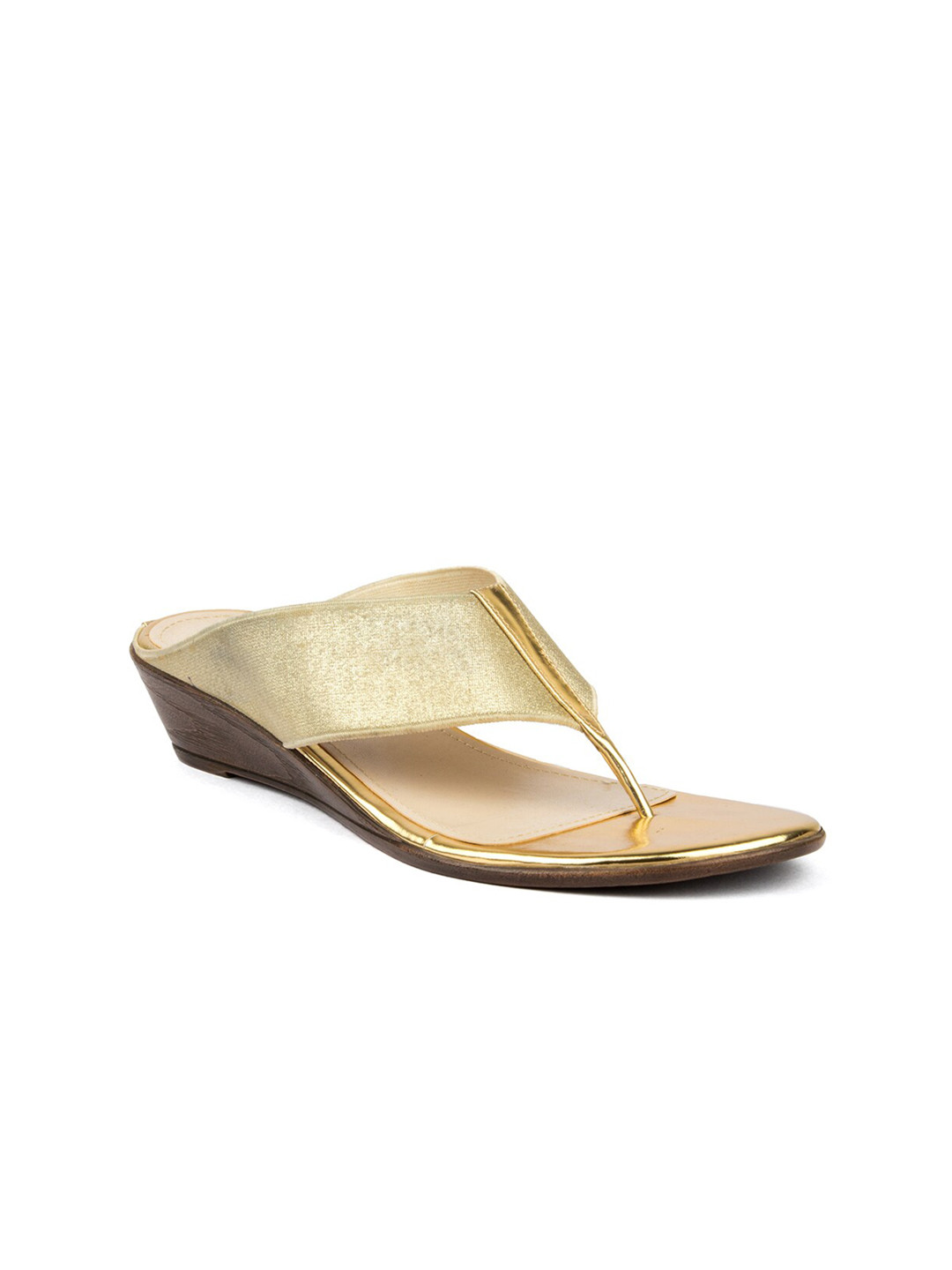 

SOLES Gold-Toned Wedge Sandals
