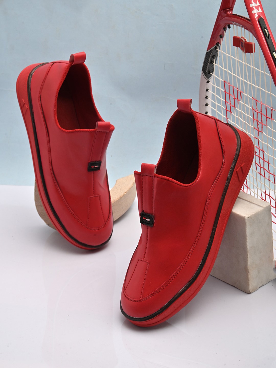 

FOUR STAR TRUCK SALES Men Waterproof Lining Loafers, Red