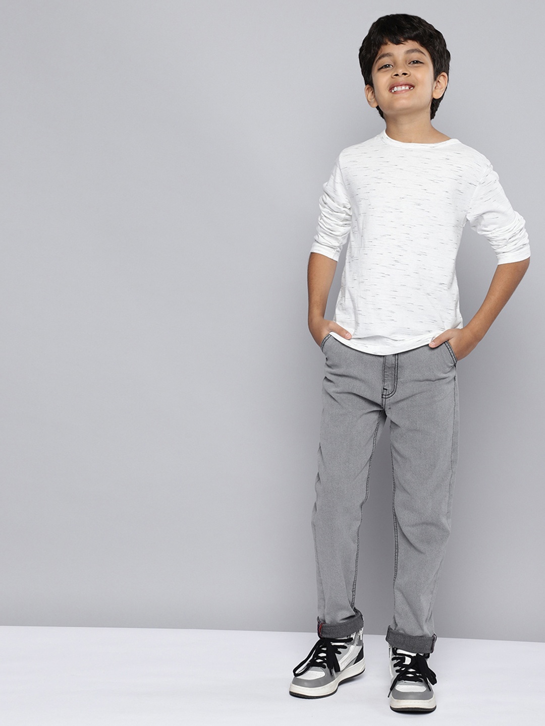 

HERE&NOW Boys Stretchable Jeans, Grey