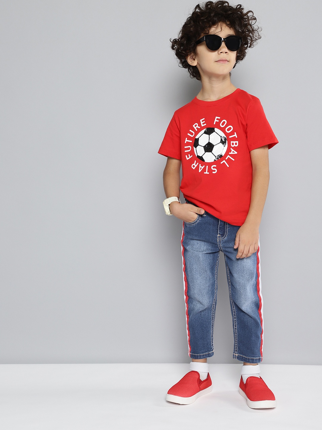 

HERE&NOW Boys Light Fade Stretchable Jeans, Blue