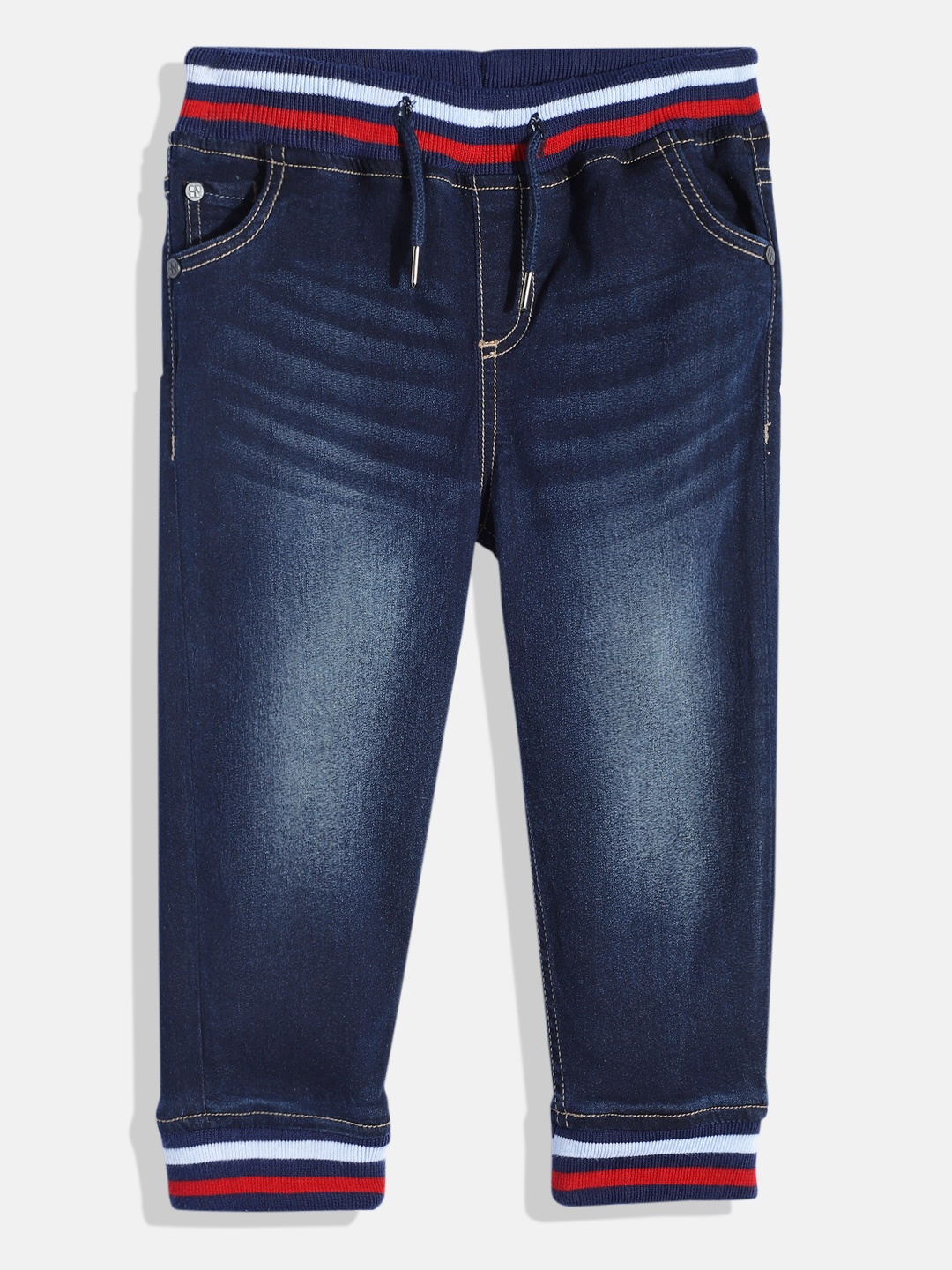 

HERE&NOW Boys Jogger Fit Clean Look Stretchable Jeans, Blue