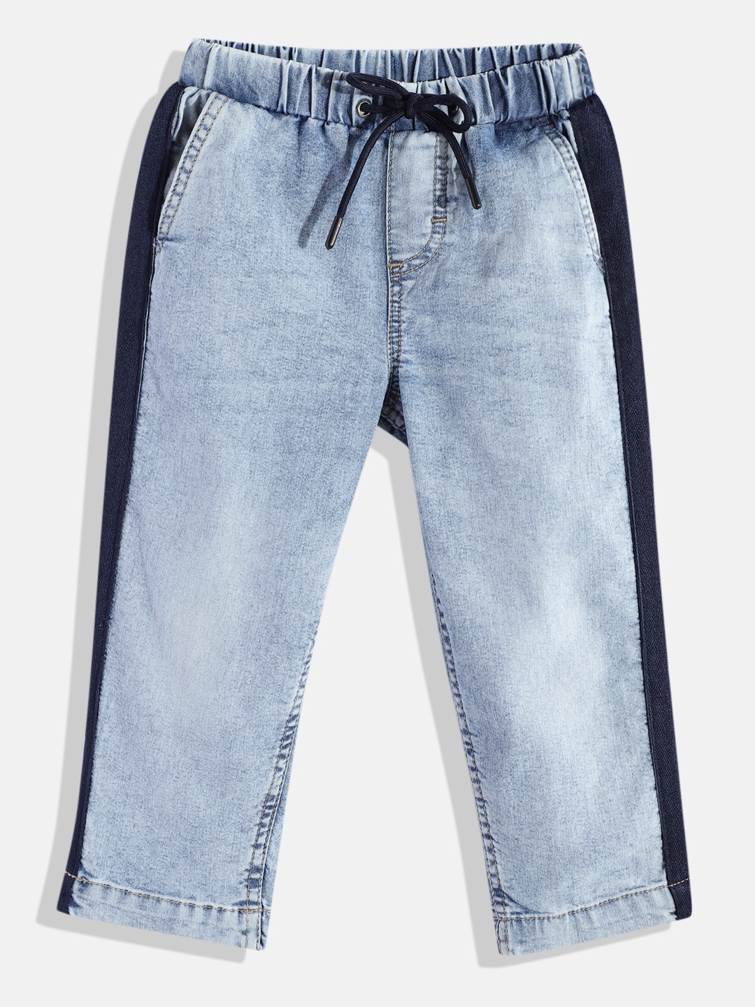 

HERE&NOW Boys Jogger Fit Clean Look Stretchable Jeans, Blue