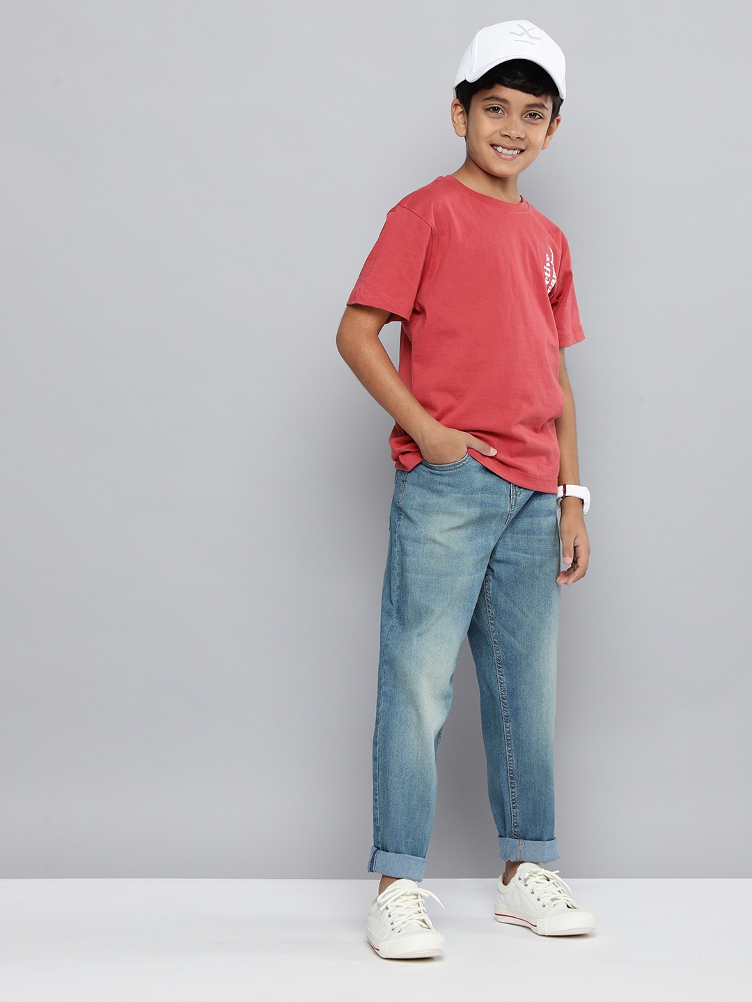 

HERE&NOW Boys Blue Slim Fit Clean Look Stretchable Jeans