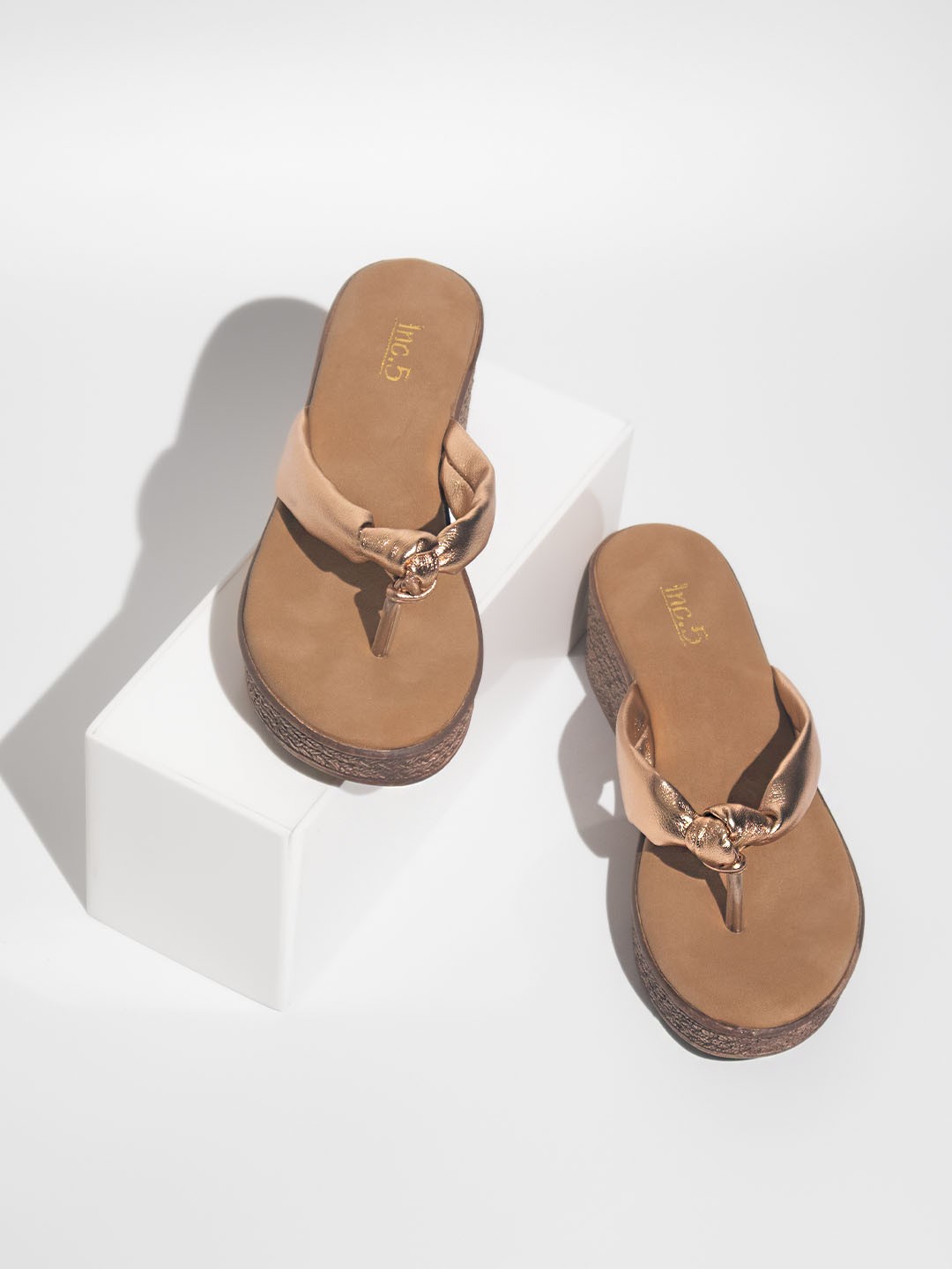 

Inc 5 Women Wedge Heels, Rose gold