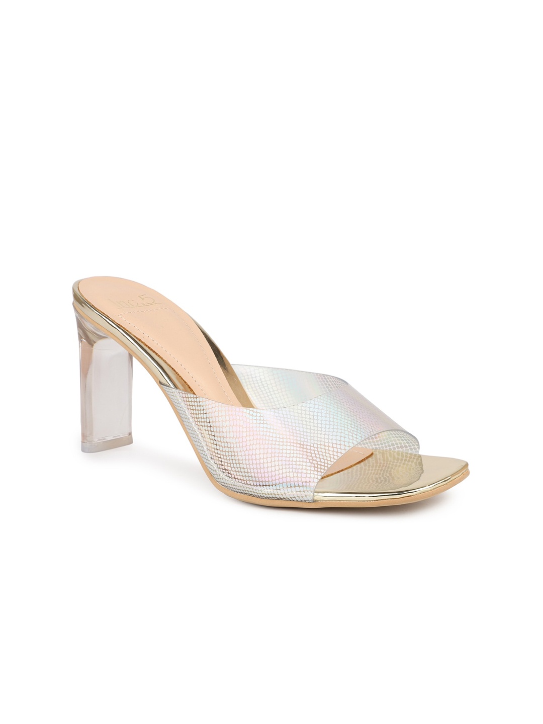 

Inc 5 Women Party Block Heels, Gold