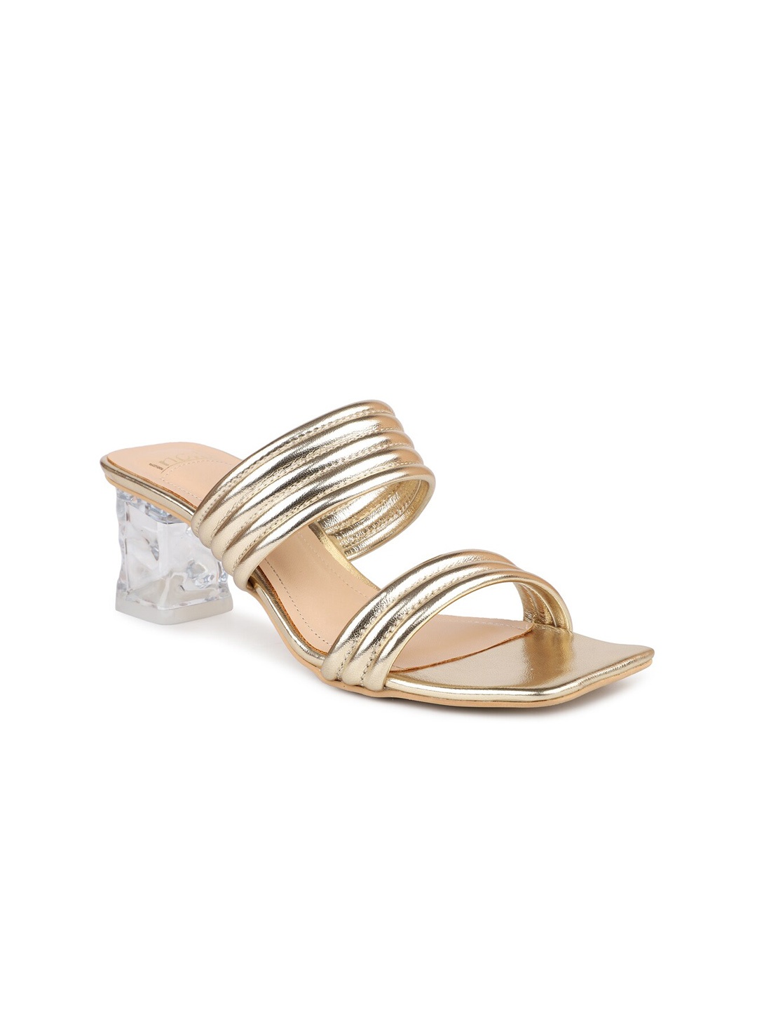 

Inc 5 Women Block Heels, Gold