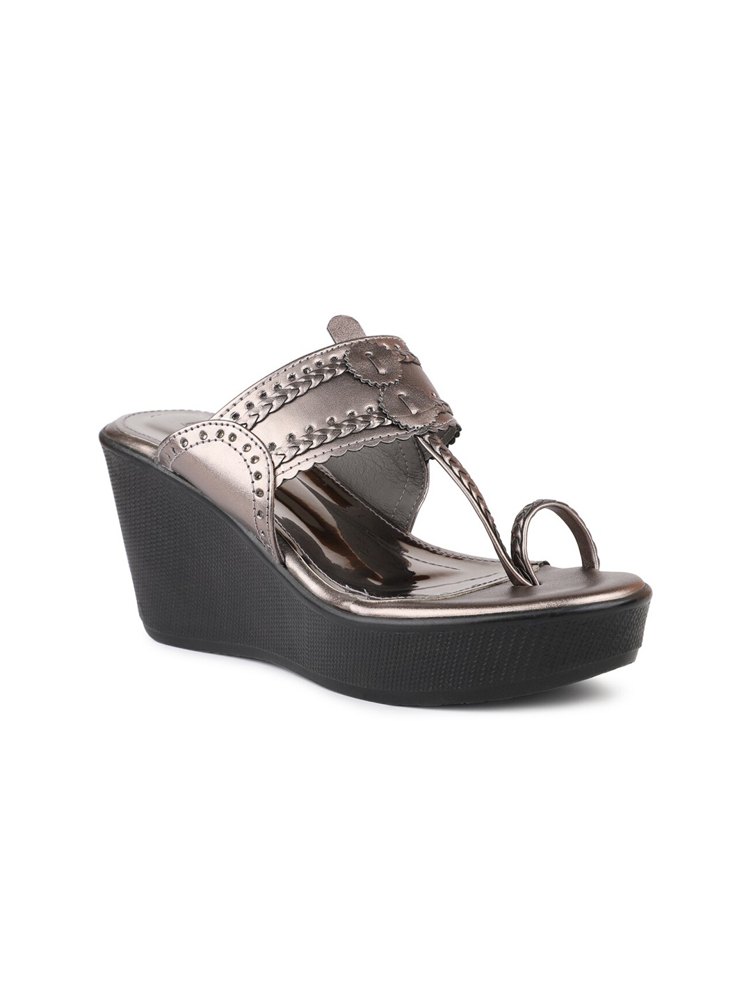 

Inc 5 Ethnic Wedge Heels, Metallic