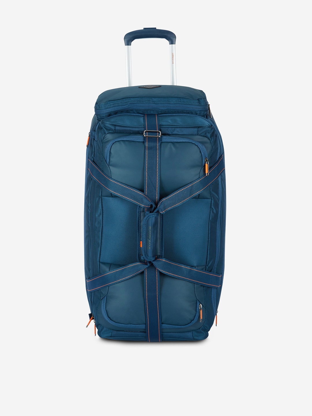 

Wildcraft Textured Nash Trolley Duffel Bag, Teal