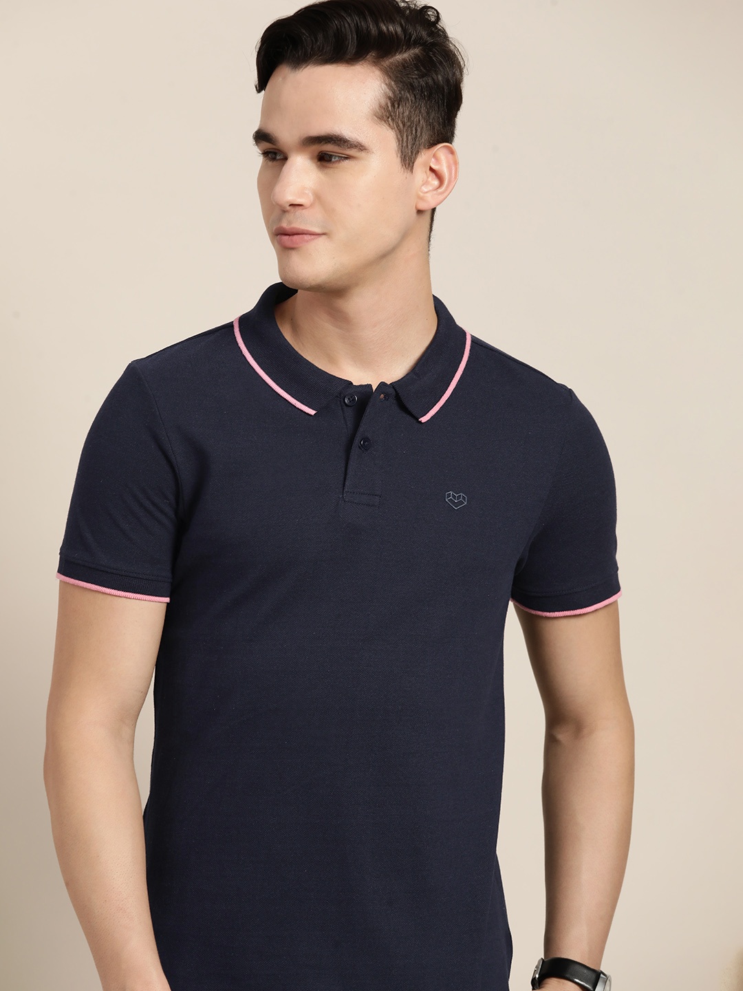 

INVICTUS Polo Collar T-shirt, Navy blue