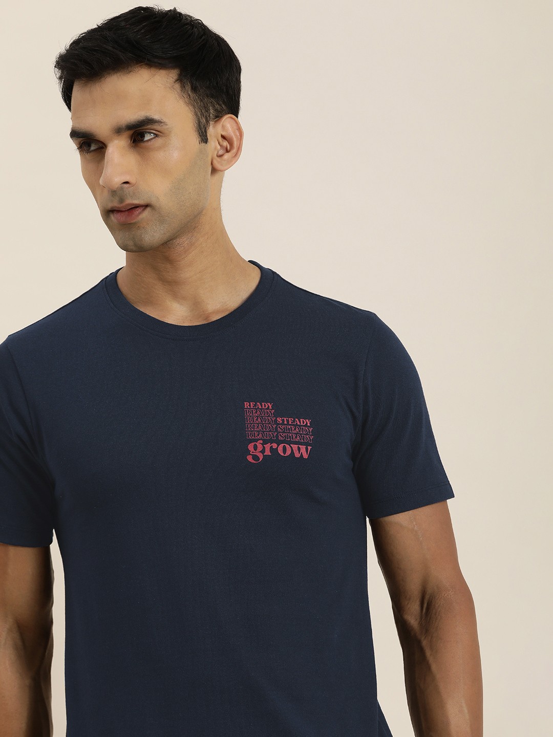 

INVICTUS Men Navy Blue Printed T-shirt