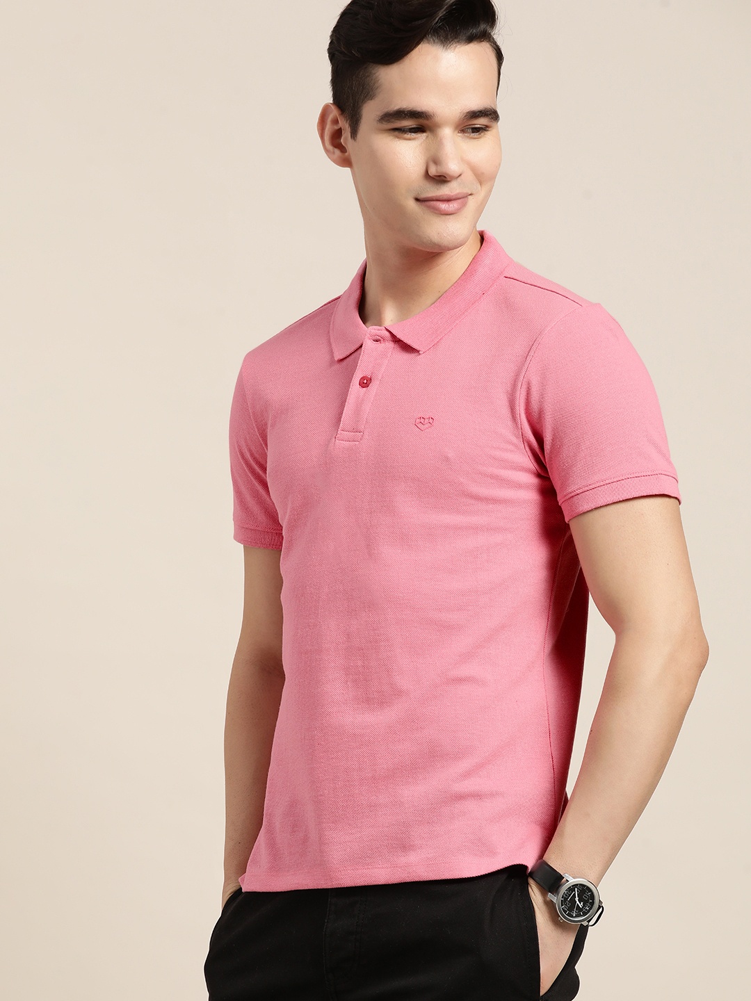 

INVICTUS Polo Collar T-shirt, Pink