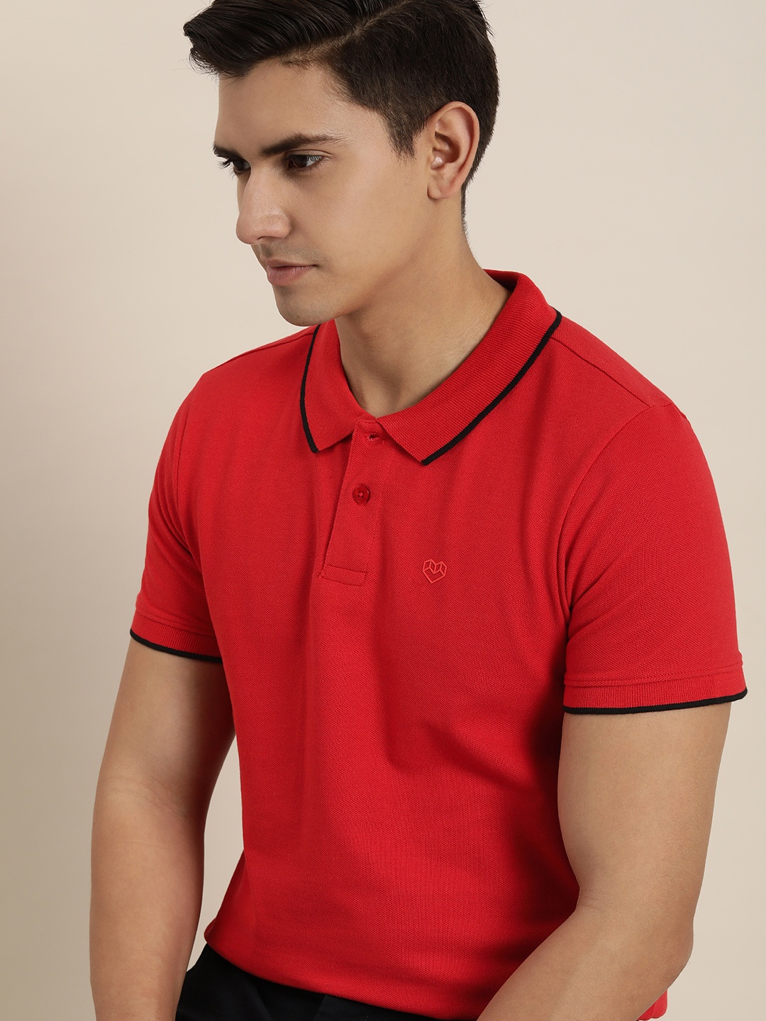 

INVICTUS Polo Collar T-shirt, Red