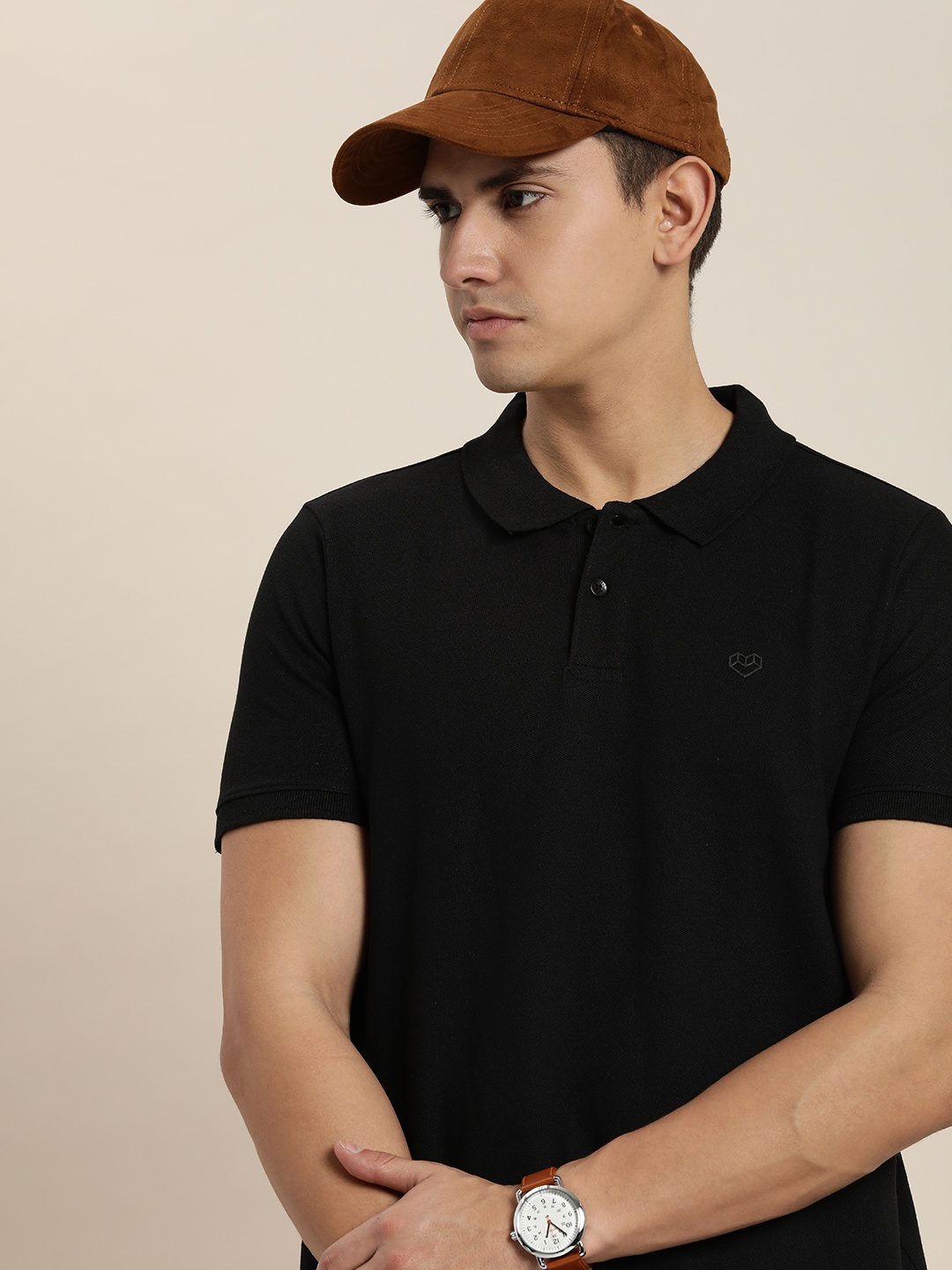 

INVICTUS Polo Collar T-shirt, Black