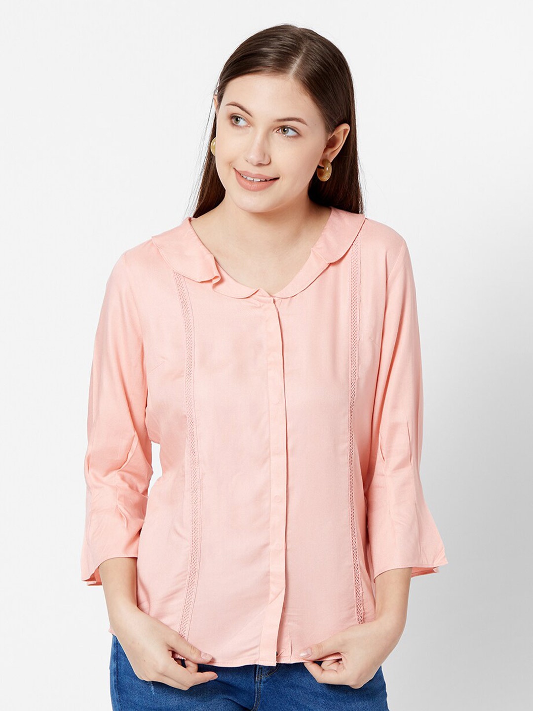 

Kraus Jeans Shirt Style Top, Peach