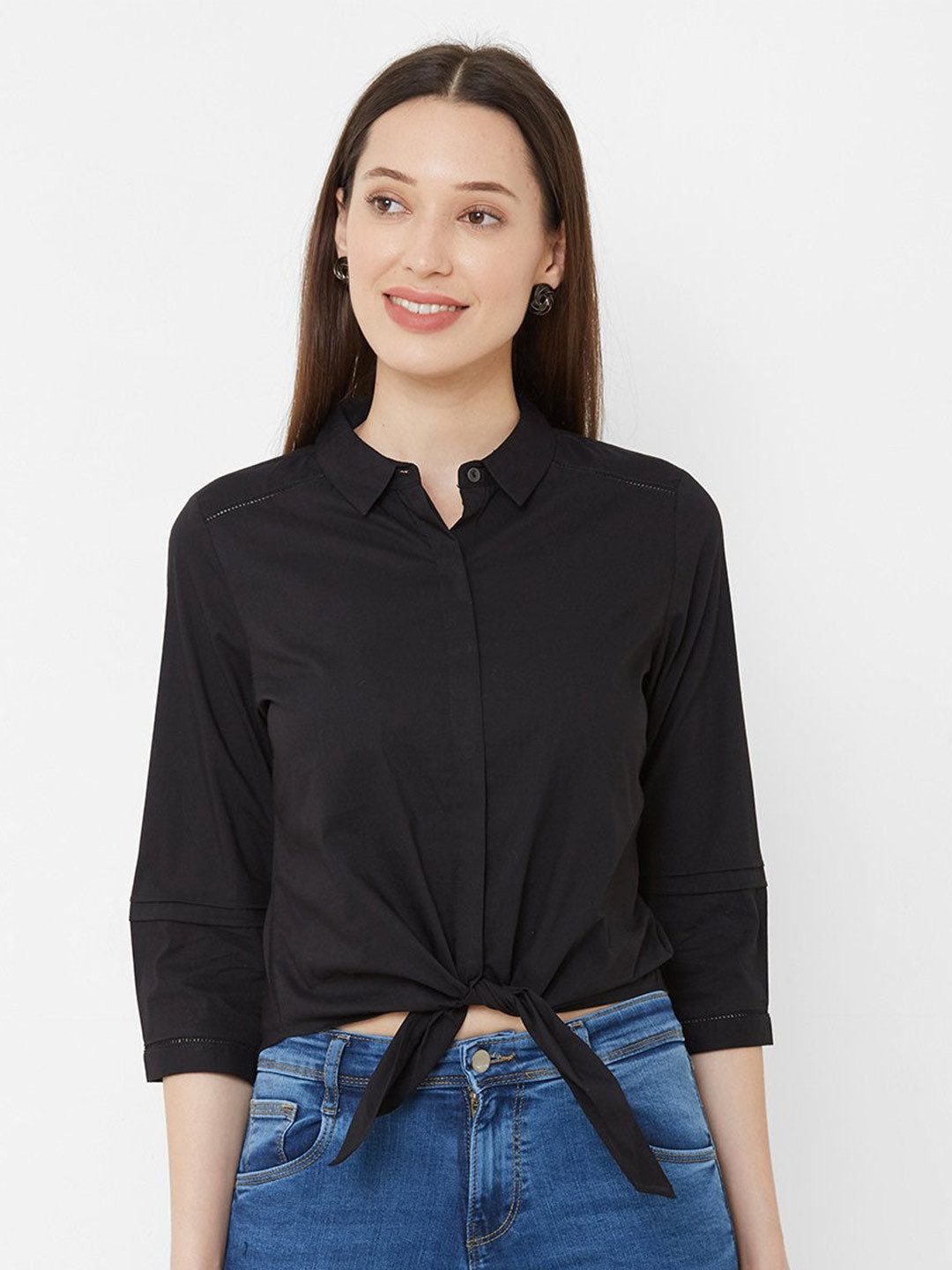 

Kraus Jeans Shirt Style Top, Black
