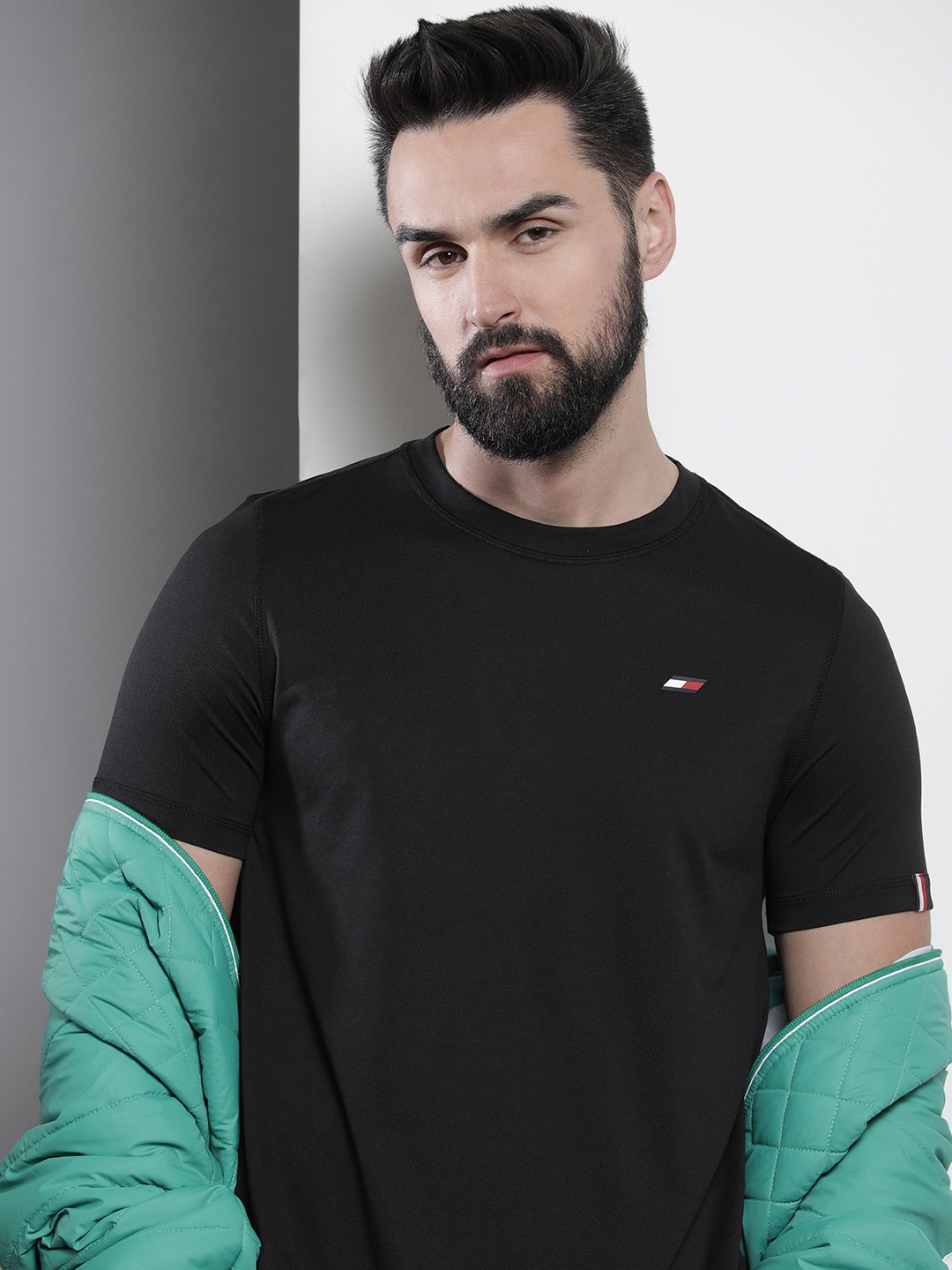 

Tommy Hilfiger Men Anti-Odour Slim Fit T-shirt, Black