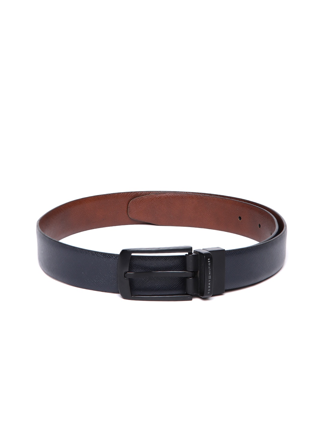 

Tommy Hilfiger Men Textured Leather Formal Belt, Navy blue