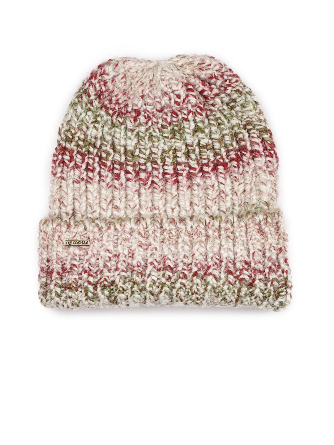 

Women Acrylic Wool Self Design Beanie, Green