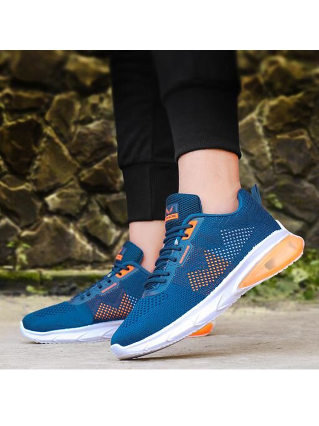 

BERSACHE Men Mesh Running Non-Marking Shoes, Blue