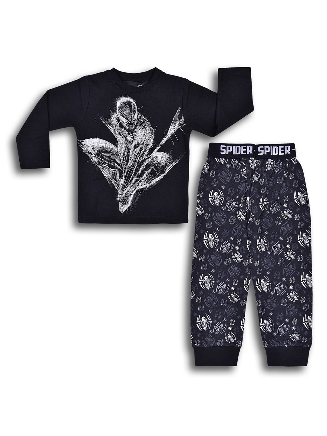 

Wish Karo Kids Printed T-shirt with Trousers Clothing Set, Black