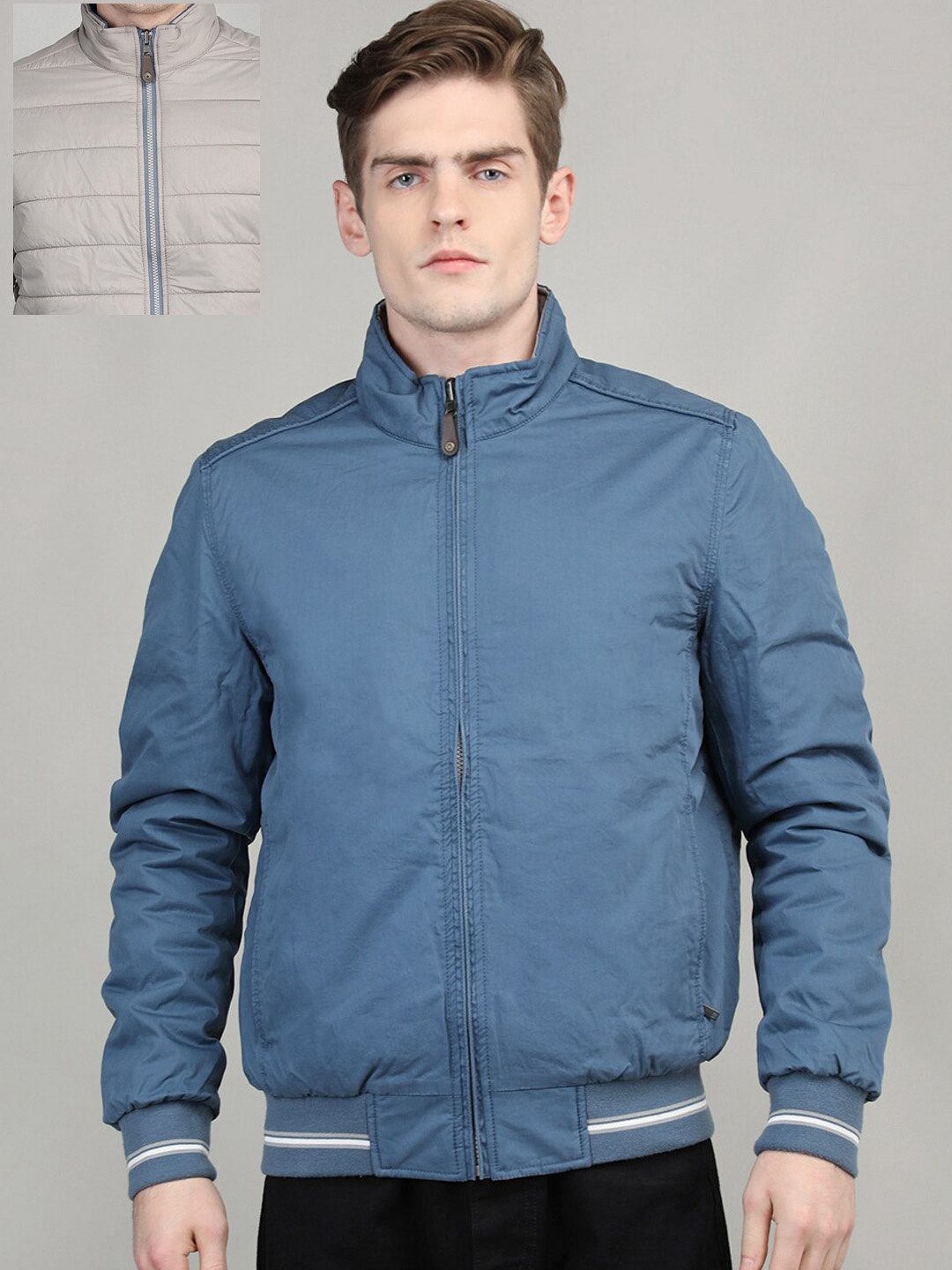 

LURE URBAN Men Reversible Outdoor Puffer Jacket, Blue