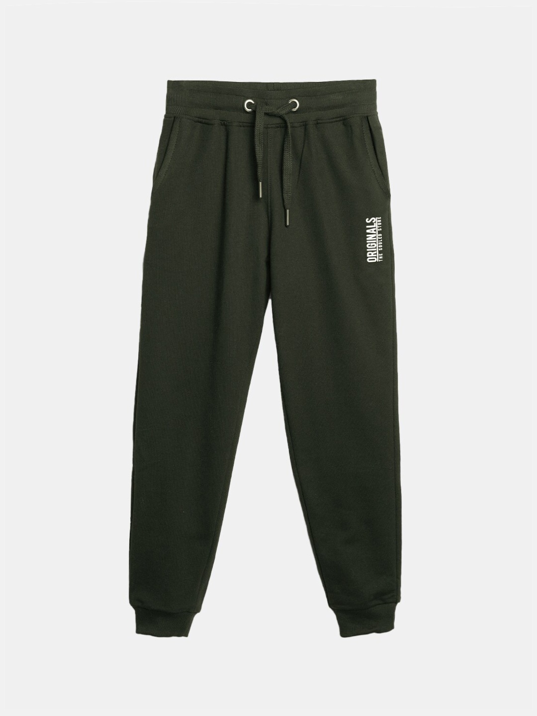 

The Souled Store Boys Graphic Printed Joggers, Olive