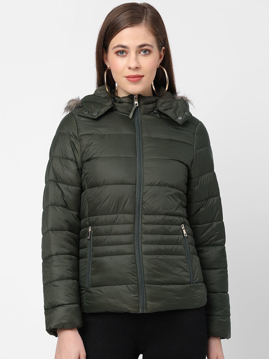 

Kraus Jeans Women Padded Jacket, Olive