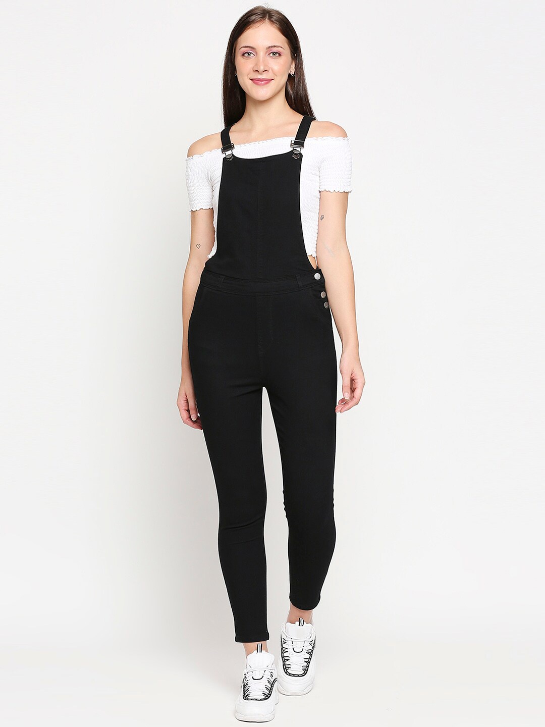 

Kraus Jeans Women Slim Fit Denim Dungaree, Olive