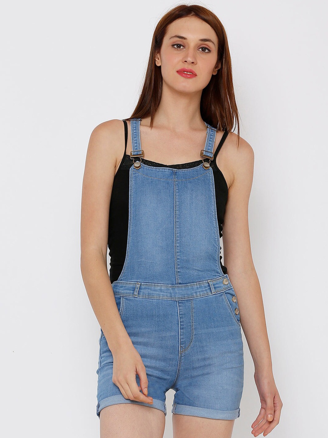 

Kraus Jeans Women Denim Dungaree, Red