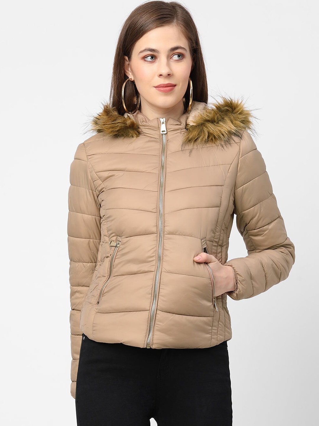 

Kraus Jeans Women Padded Jacket, Beige