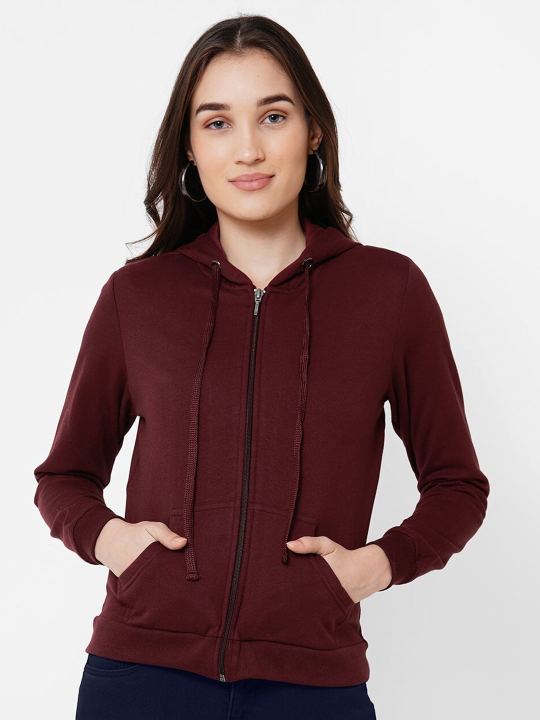 

Kraus Jeans Women Hooded Sweatshirt, Maroon